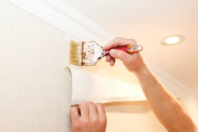 Pose de papier peint à Chamesol — revêtements muraux et toiles de verre